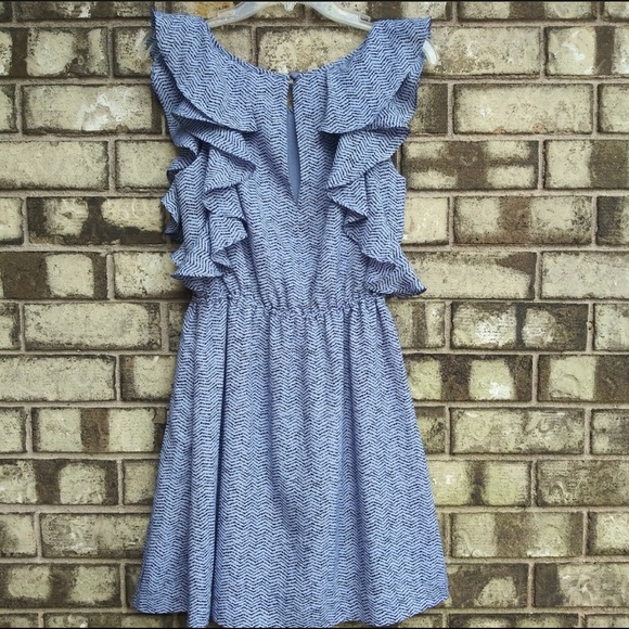 BCBGeneration Blue Ruffle Dress - Picture 2 of 3